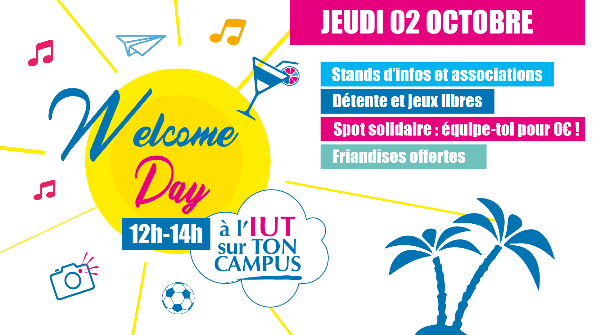 Welcome Day : l'événement d'accueil pour les étudiant.e.s de l'IUT