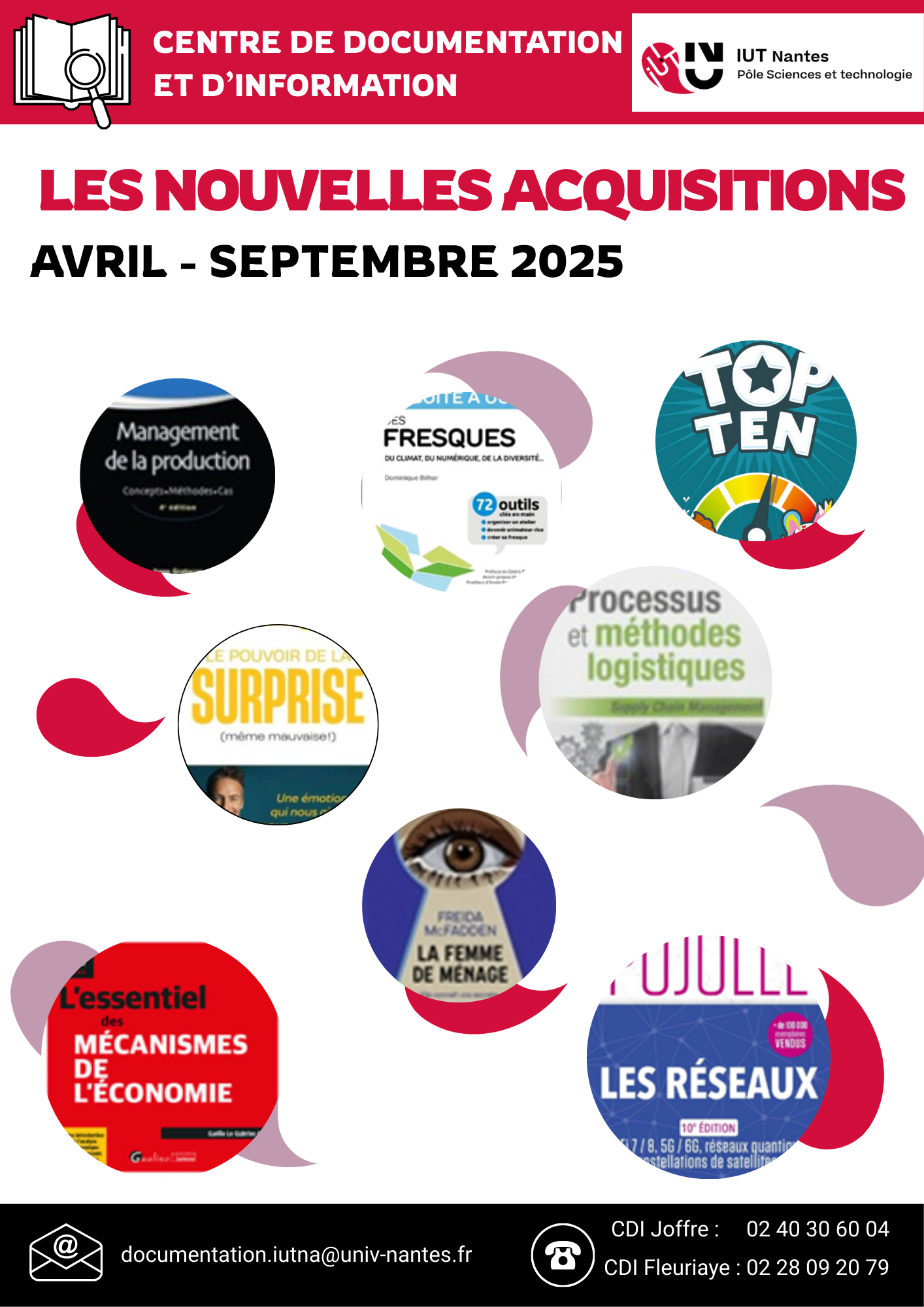 Nouveautés avril-septembre 2025